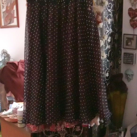 Woman Within Reversible  Chiffon Midi Skirt 2X NWOT - Picture 2 of 9